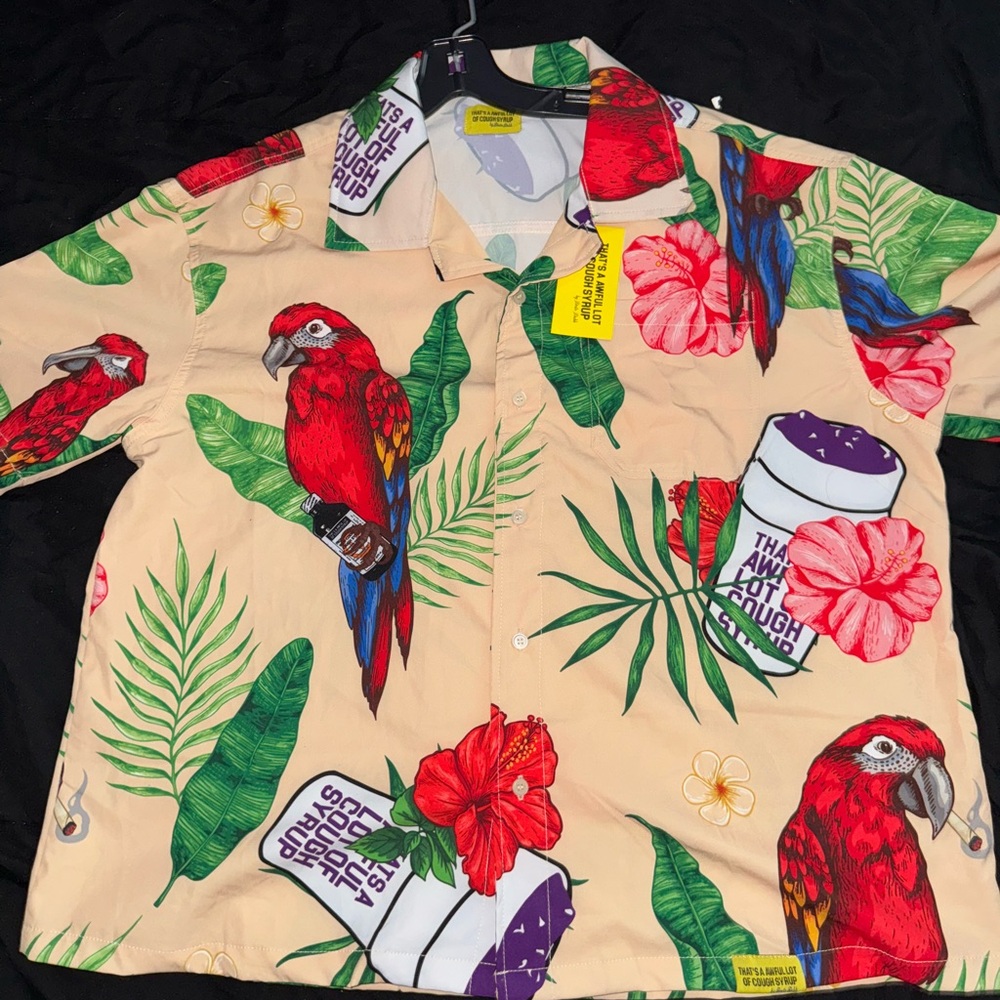 Hawaiian button up by Desto Dubb ALOCS- That’s awful lot of cough syrup
